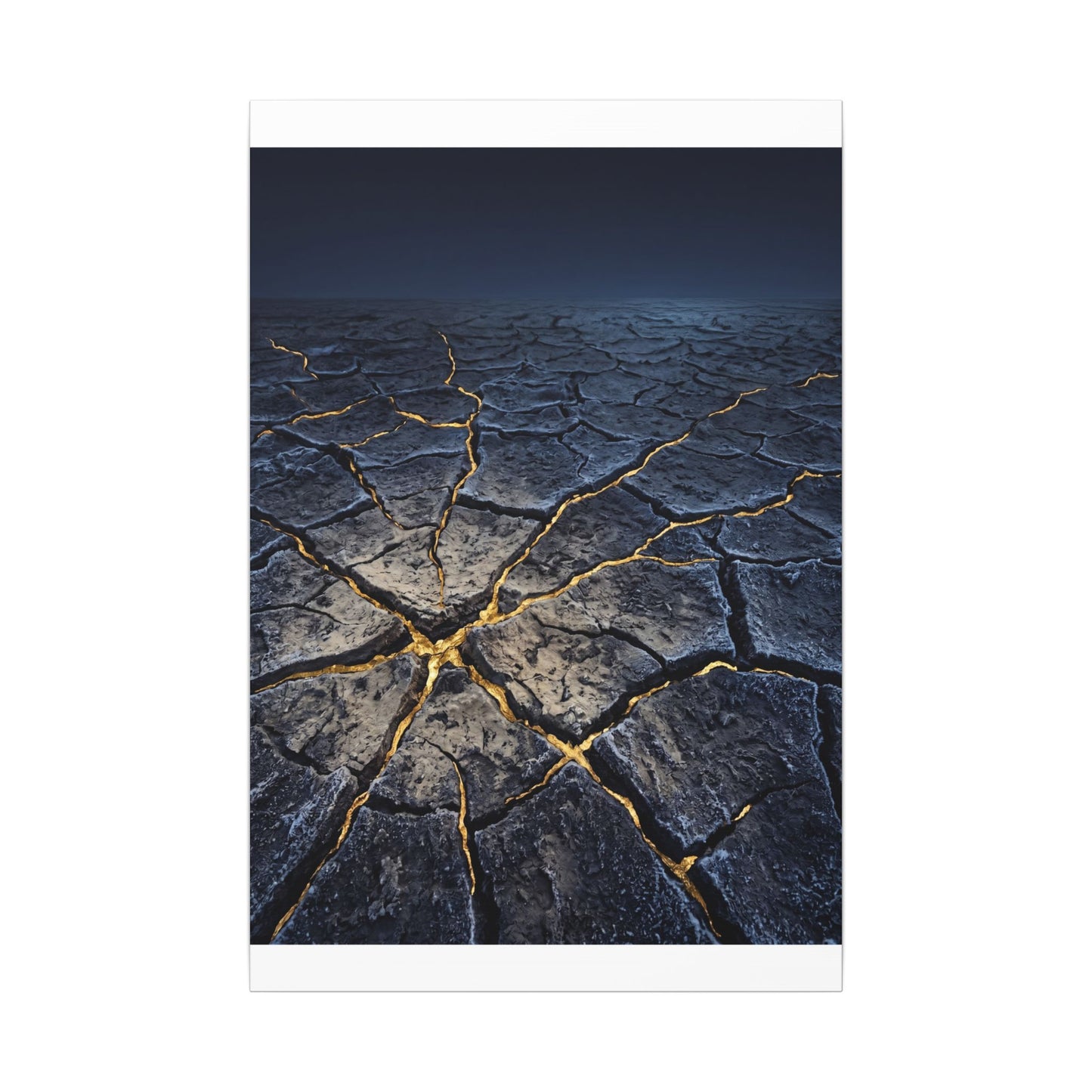 Cracked Earth Broken Beauty Canvas Art | Artful Kintsugi Art