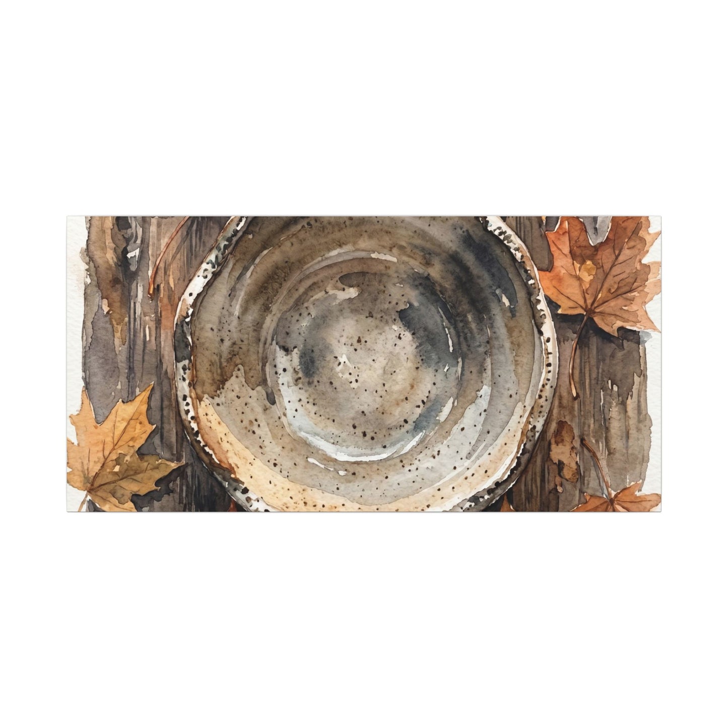 Ma Ceramic Bowl Canvas Art - Japandi Watercolor