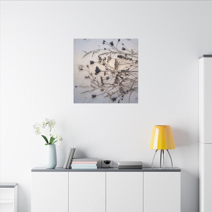 Elegant Dried Flowers Canvas Art - Japanese Pattern Japandi