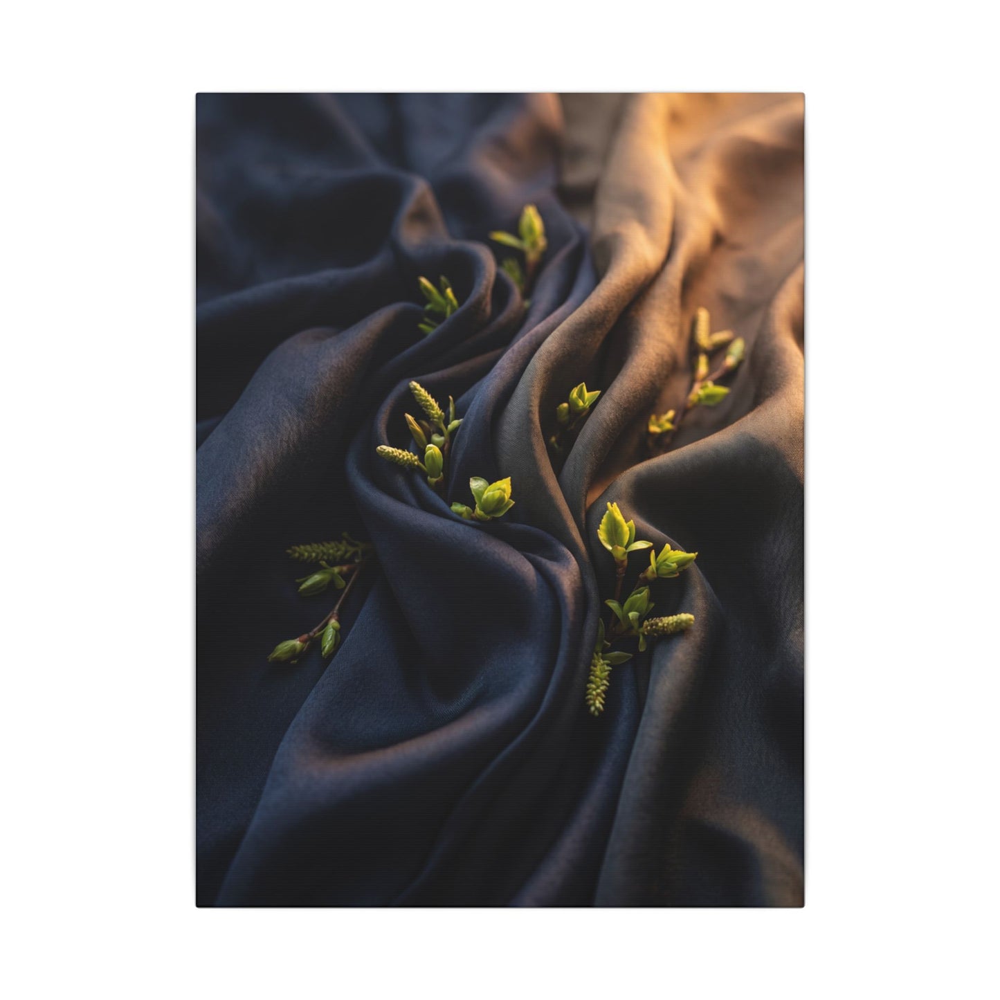 Spring Silk Drape Moody Minimal Canvas Art | Luxurious Decor