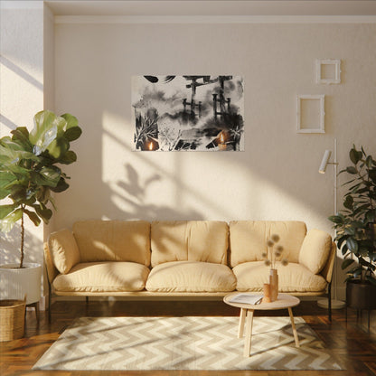 Candlelight Torii Gate Canvas Art - Zen Datsuzoku