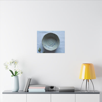 Spring Ceramic Bowl Minimal Line Canvas Art | Warm Decor