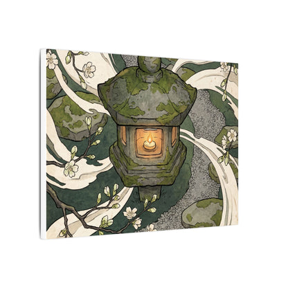 Zen Stone Lantern in Candlelight | Ukiyo E Inspired Canvas Art