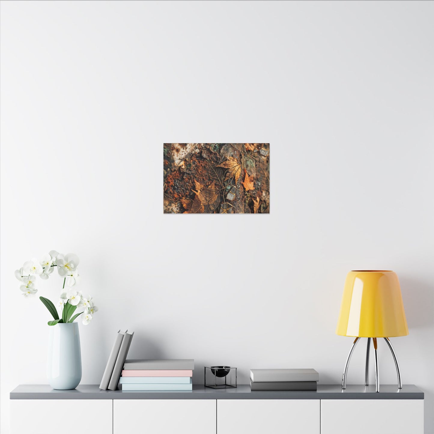 Rust Patina Canvas Art | Autumn Japandi Texture Art