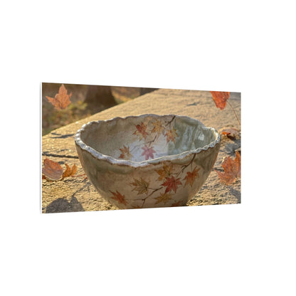 Japandi Ceramic Bowl in Golden Hour | Japanese Pattern Canvas Art