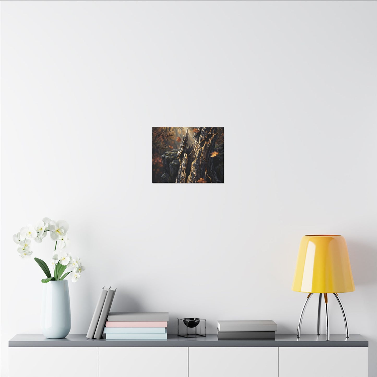 Pine Tree Autumn Canvas Art | Kintsugi Beautiful Design