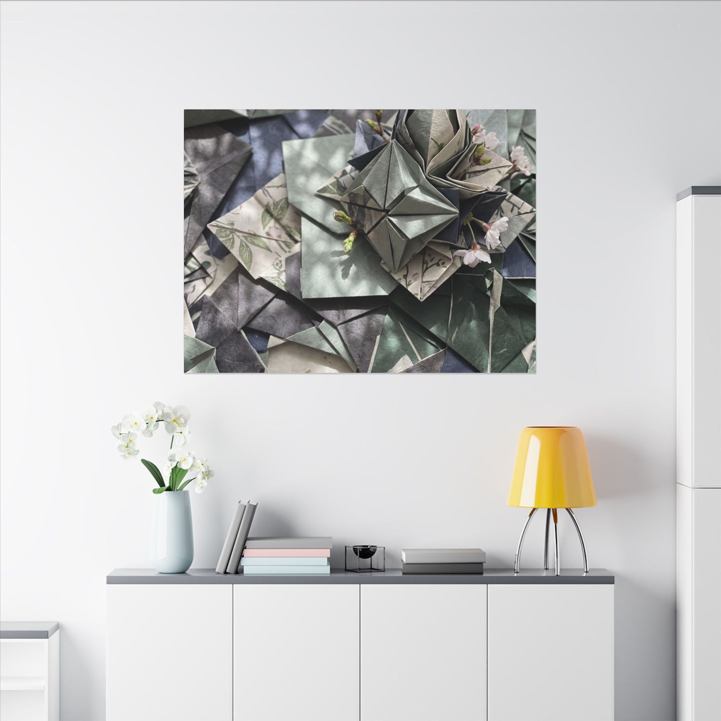 Shibui Paper Fold Canvas Art - Japandi Japanese Pattern