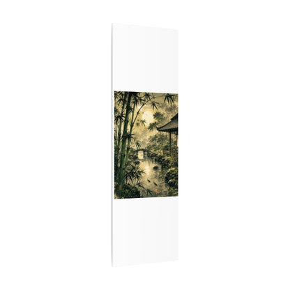 Moonlit Garden Sumi E Canvas Art | Calm Zen Art