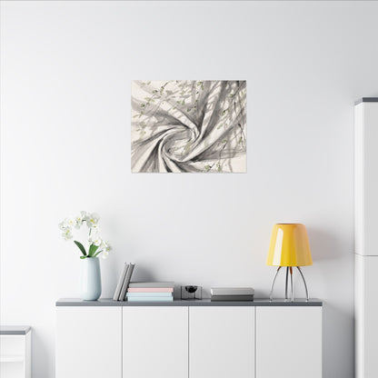 Silk Drape Spring Canvas Art | Zen Contemplative Design