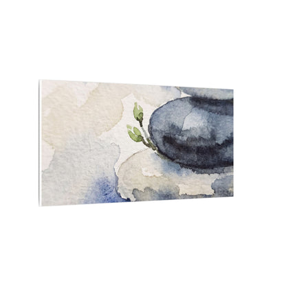 River Stones Watercolor Canvas Art | Cozy Japandi Art