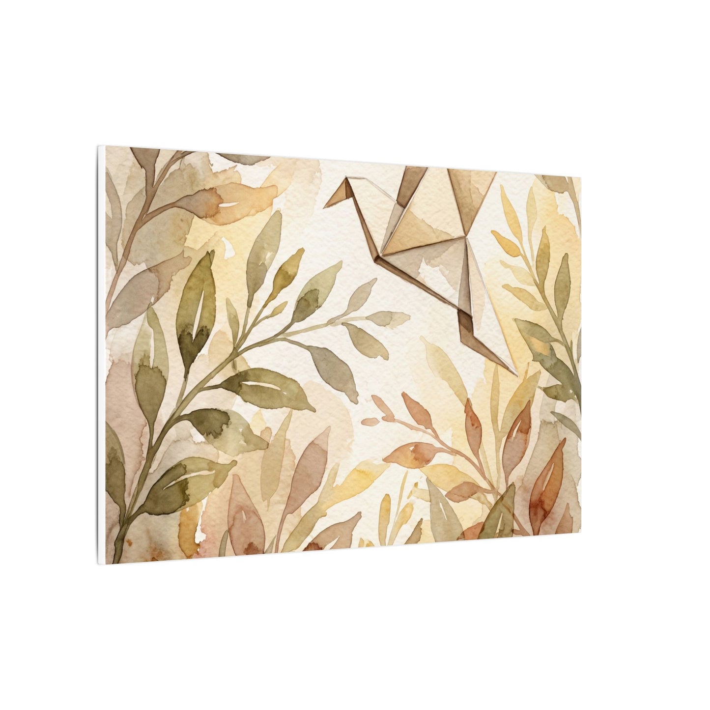 Fukinsei Paper Fold Canvas Art - Japandi Watercolor