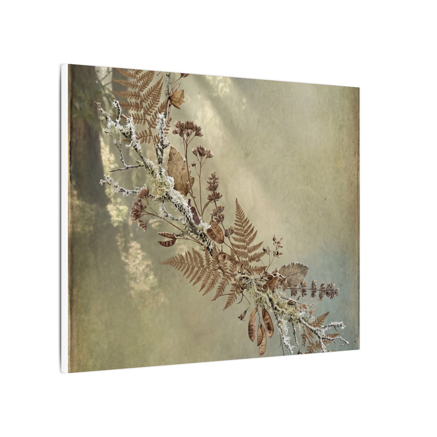 Winter Dried Flowers Forest Whimsy Canvas Art | Earthy Decor