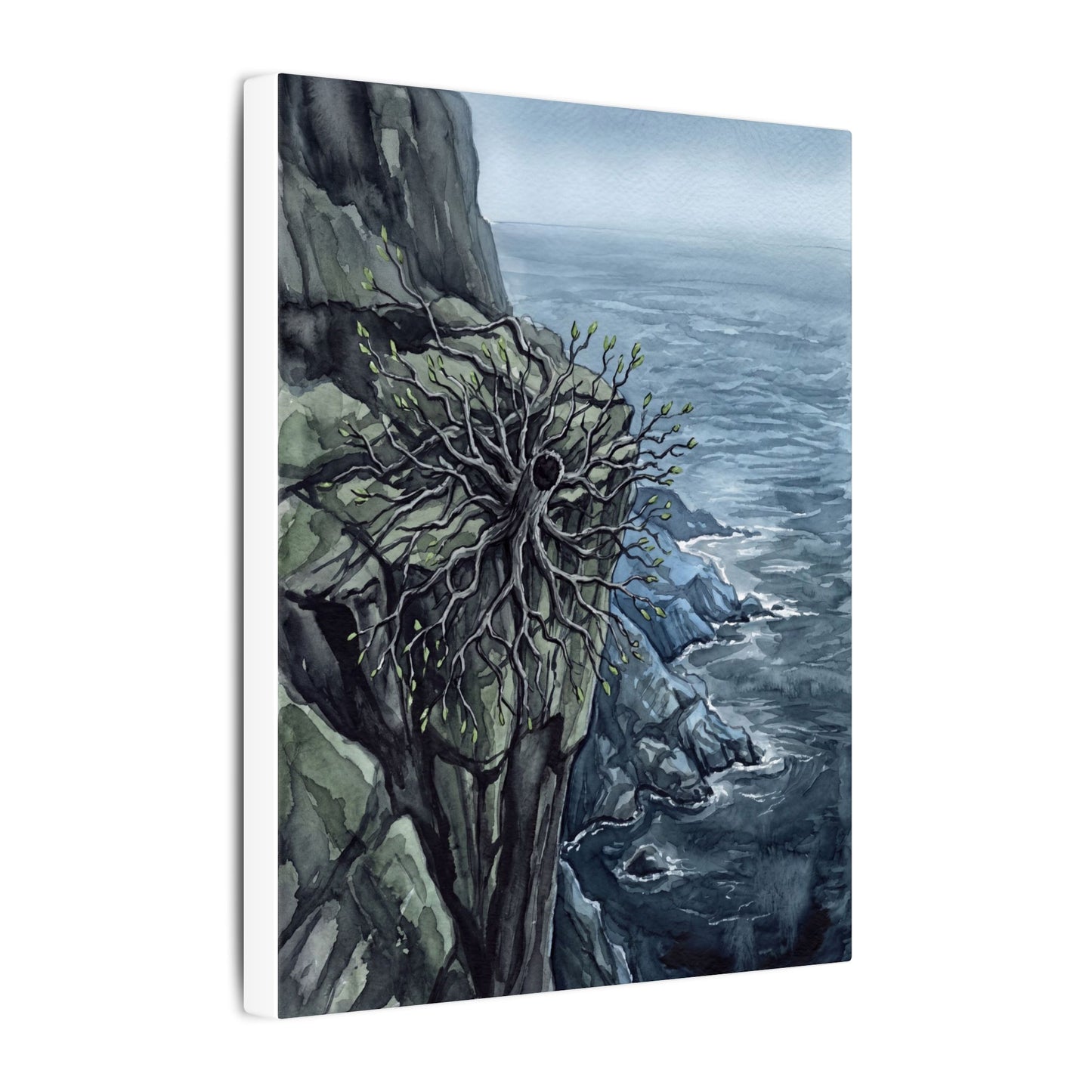 Pine Tree Spring Canvas Art | Japandi Neutral Design