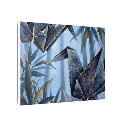 Paper Fold Canvas Art | Summer Kintsugi Crackle Gold Art