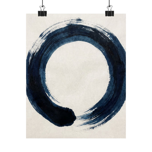 Balanced Meditation Zen Enso Wall Art Print | Balanced Meditation Enso Art Print