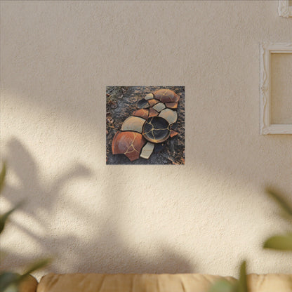 Winter Broken Pottery Gold Vein Canvas Art | Beautiful Decor