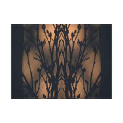 Dark Japandi Shadow Play in Golden Hour | Shadow Zen Canvas Art
