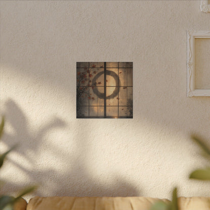 Shoji Screen Texture Canvas Art | Earthy Japandi Art