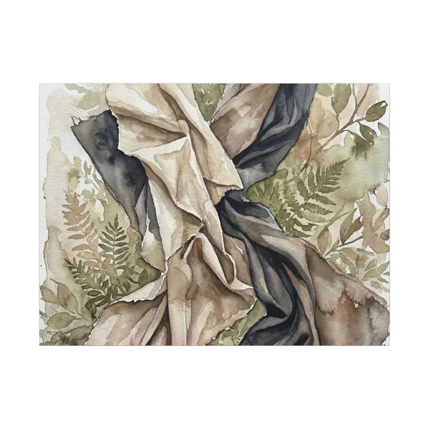 Silk Drape Summer Canvas Art | Japandi Cozy Design Art Print