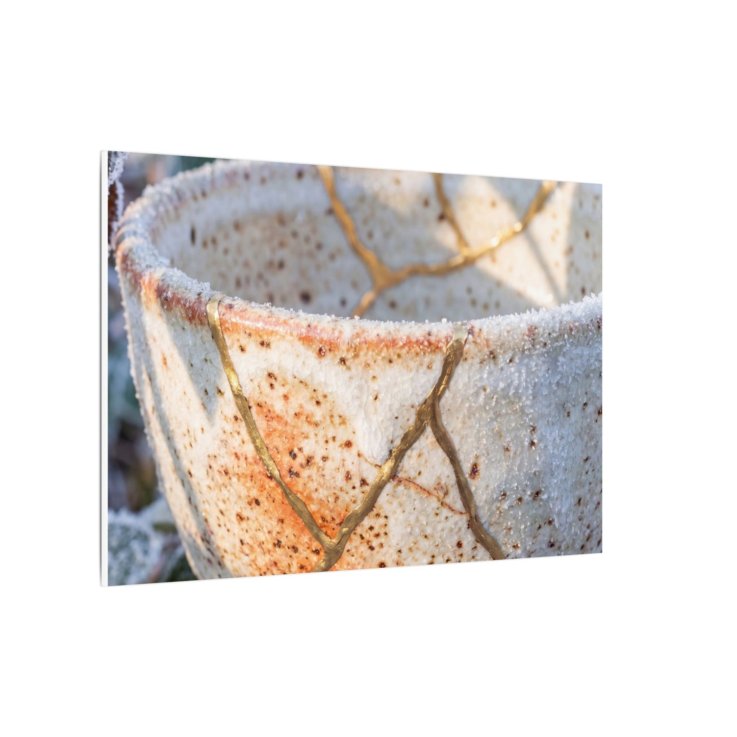 Resilient Ceramic Bowl Canvas Art - Gold Vein Kintsugi