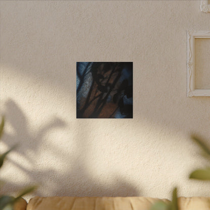 Moonlight Shadow Play Canvas Art - Dark Japandi Ma
