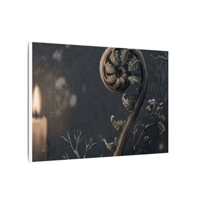 Candlelight Fern Unfurling Canvas Art - Japandi Ma