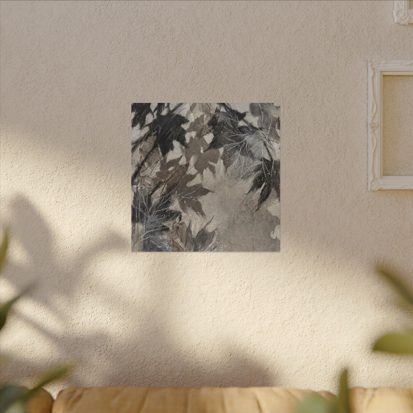 Shadow Play Texture Canvas Art | Cozy Japandi Art