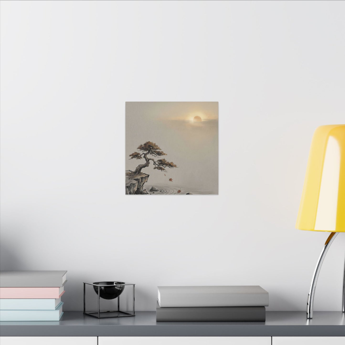 Pine Tree Canvas Art | Autumn Zen Karesansui Art