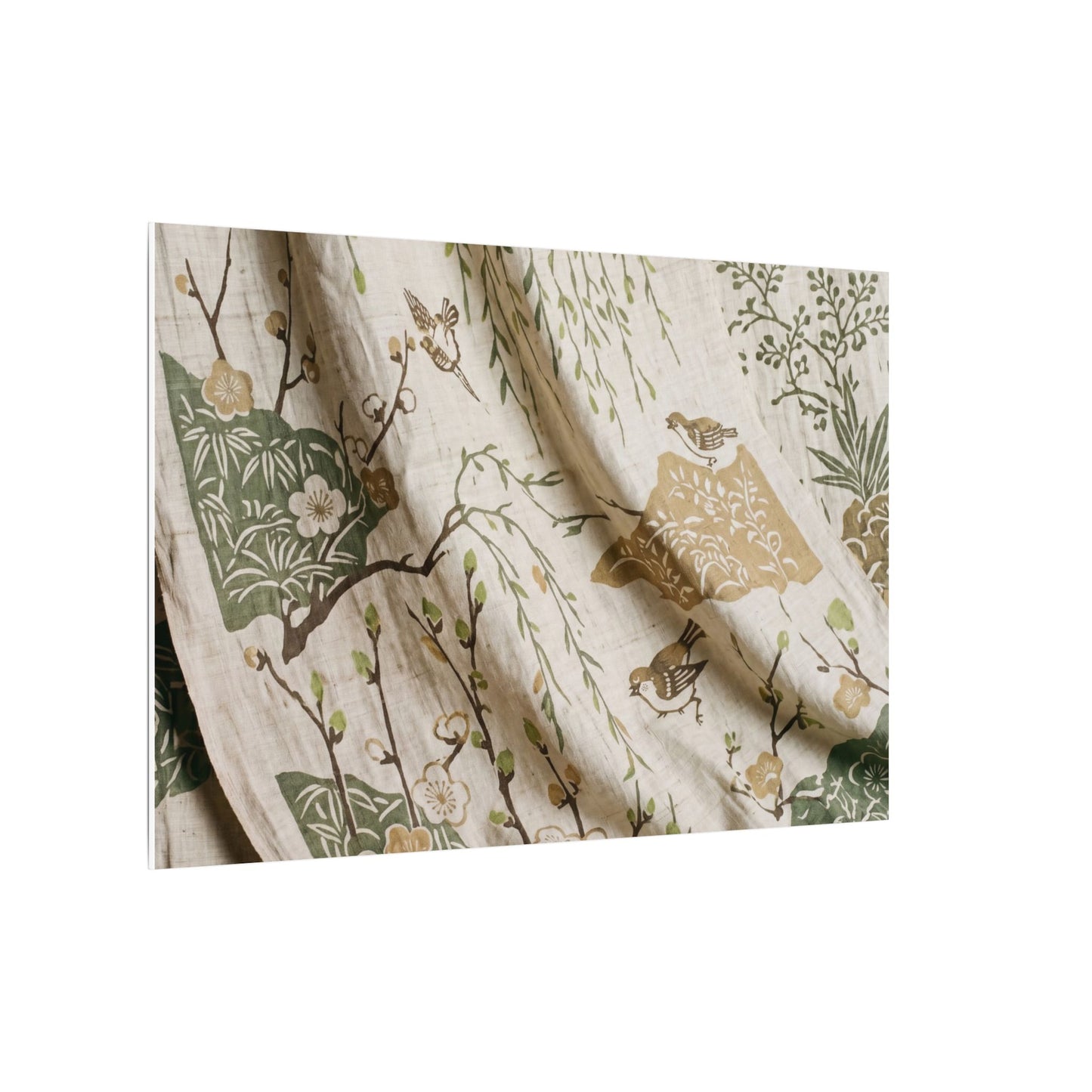 Silk Drape Canvas Art | Spring Japandi Japanese Pattern Art