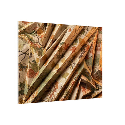 Paper Fold Autumn Canvas Art | Japandi Earthy Design