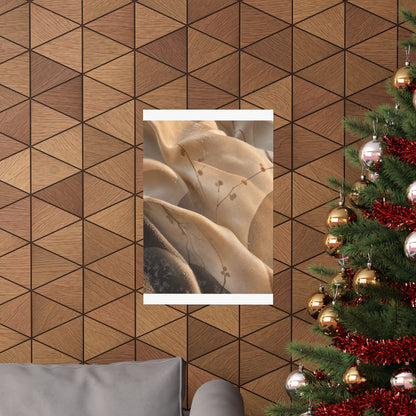 Silk Drape Winter Wall Art Print | Japandi Cozy Design