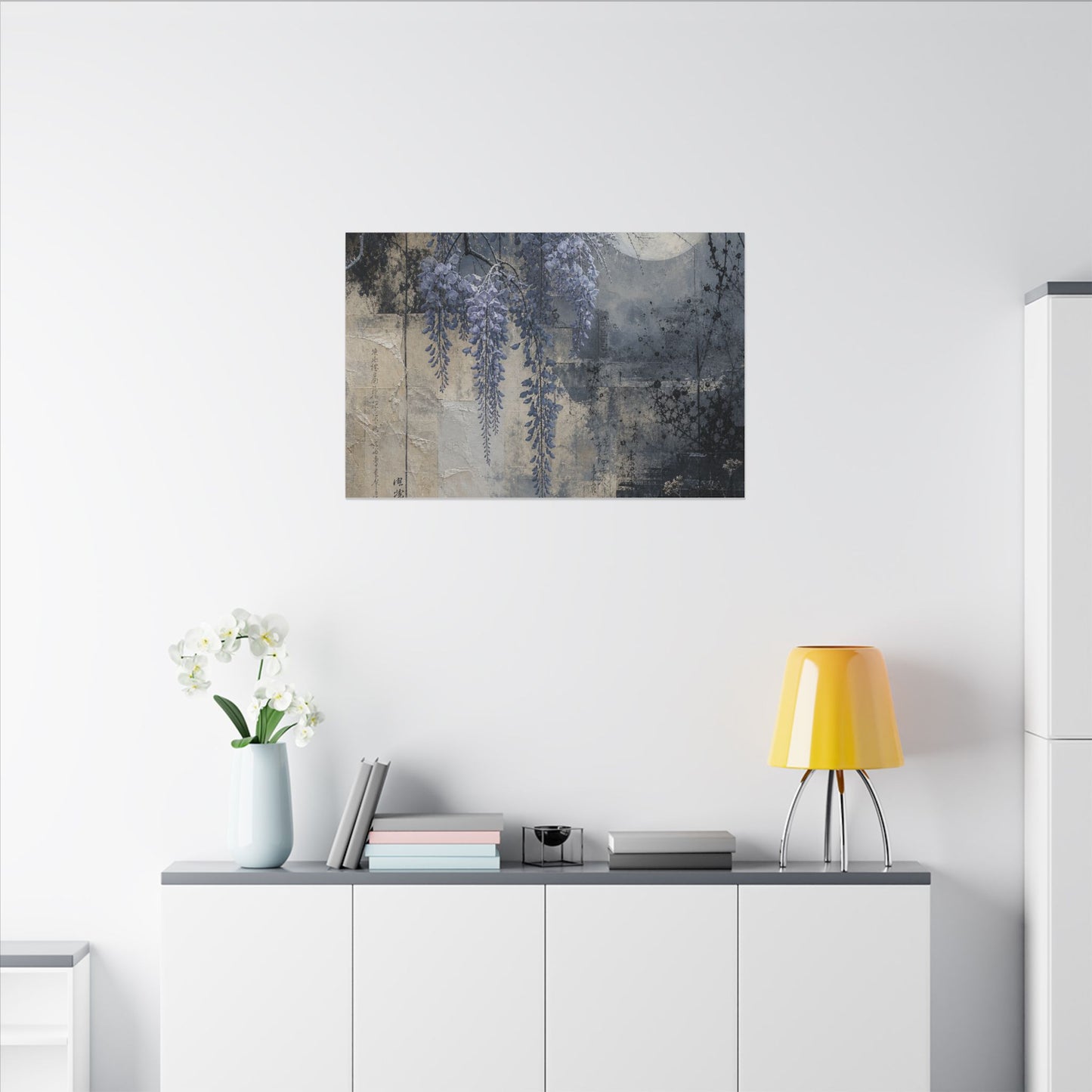 Winter Wisteria Texture Canvas Art | Elegant Decor