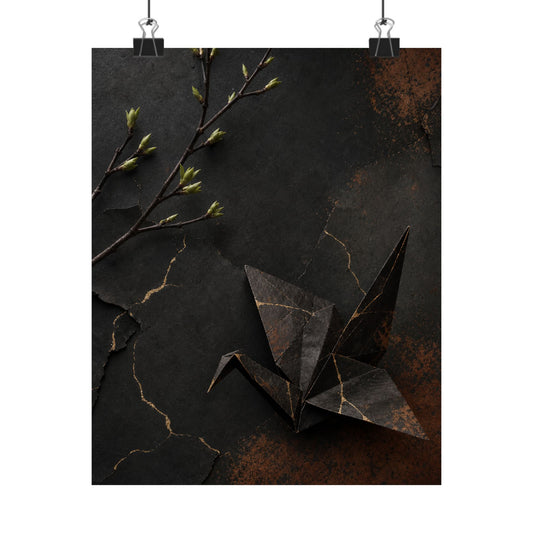 Paper Fold Broken Beauty Wall Art Print | Artful Kintsugi Art