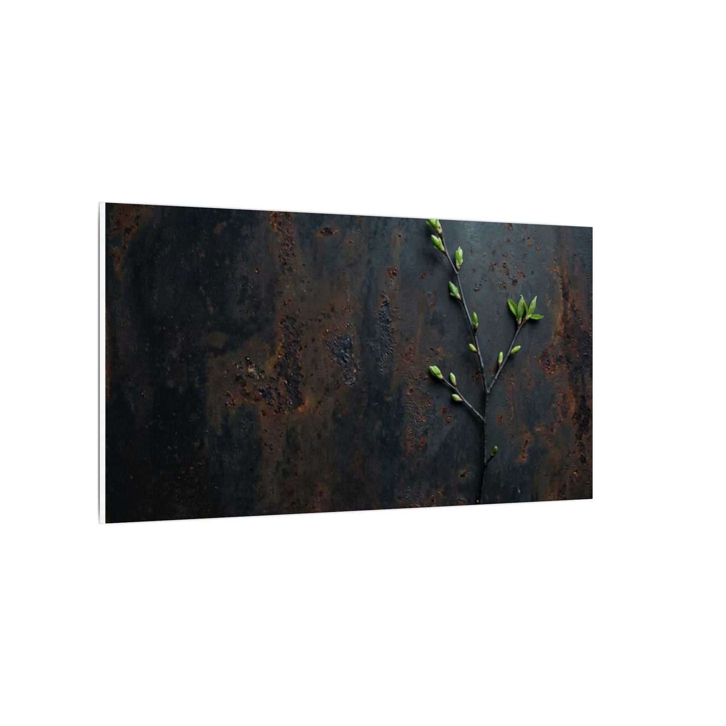 Rust Patina Moody Minimal Canvas Art | Moody Dark Japandi Art