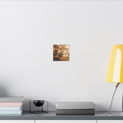 Kintsugi Rust Patina in Golden Hour | Gold Vein Canvas Art