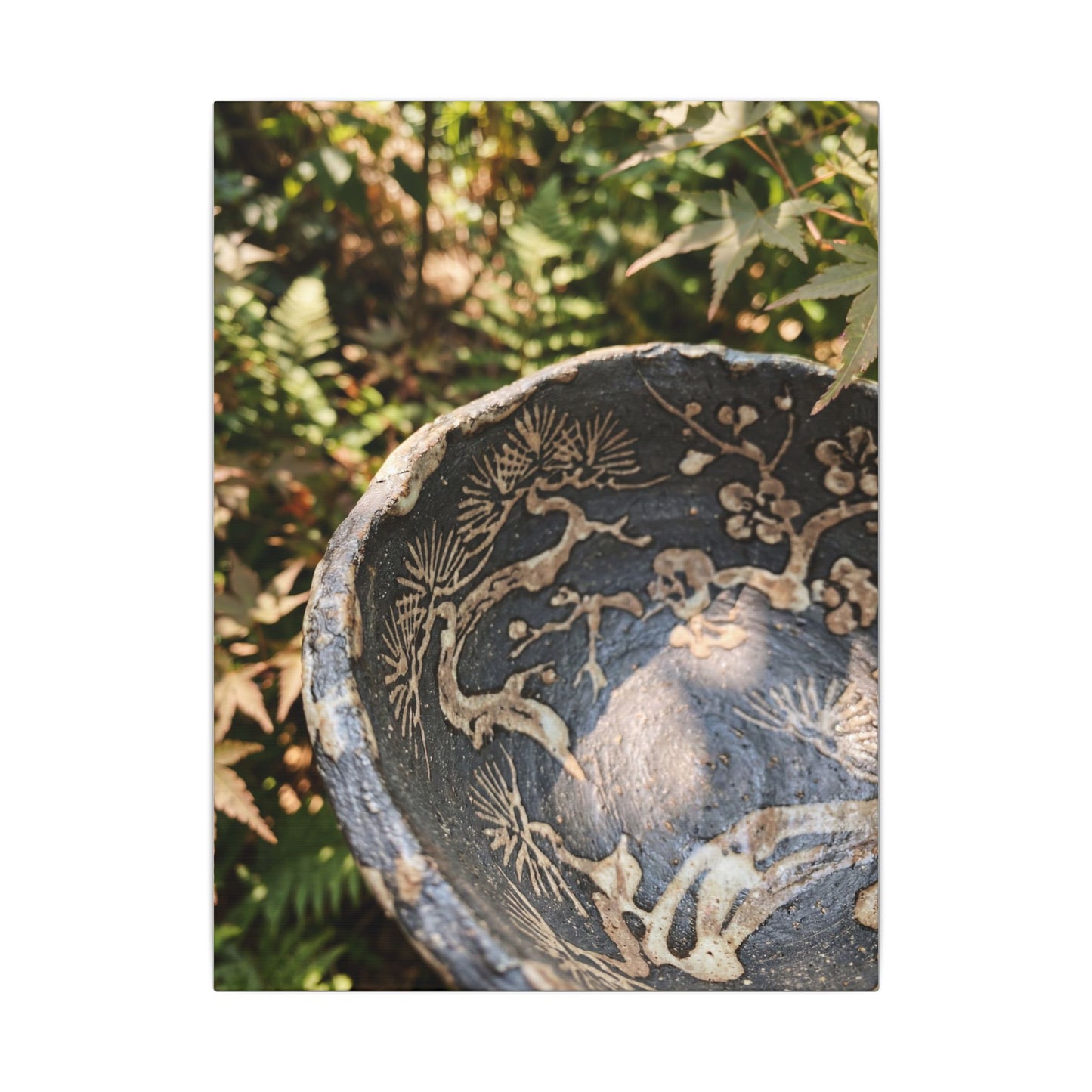 Ceramic Bowl Canvas Art | Summer Japandi Japanese Pattern Art
