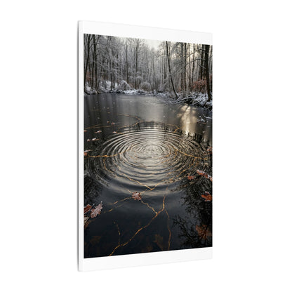 Water Ripple Broken Beauty Canvas Art | Artful Kintsugi Art