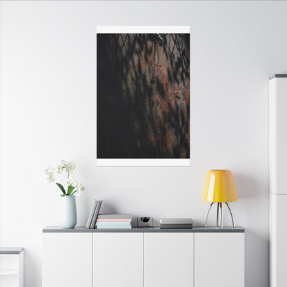 Rust Patina Shadow Zen Canvas Art | Luxurious Dark Japandi Art