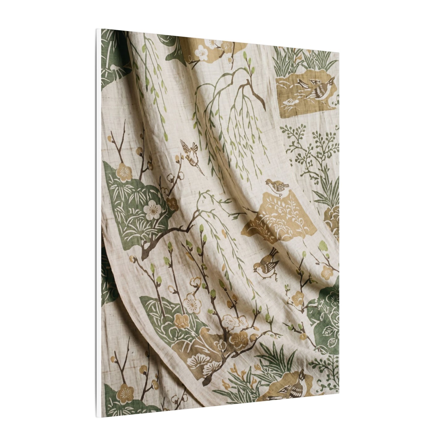 Silk Drape Canvas Art | Spring Japandi Japanese Pattern Art