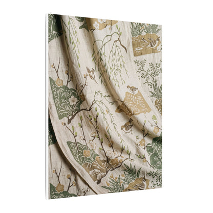 Silk Drape Canvas Art | Spring Japandi Japanese Pattern Art