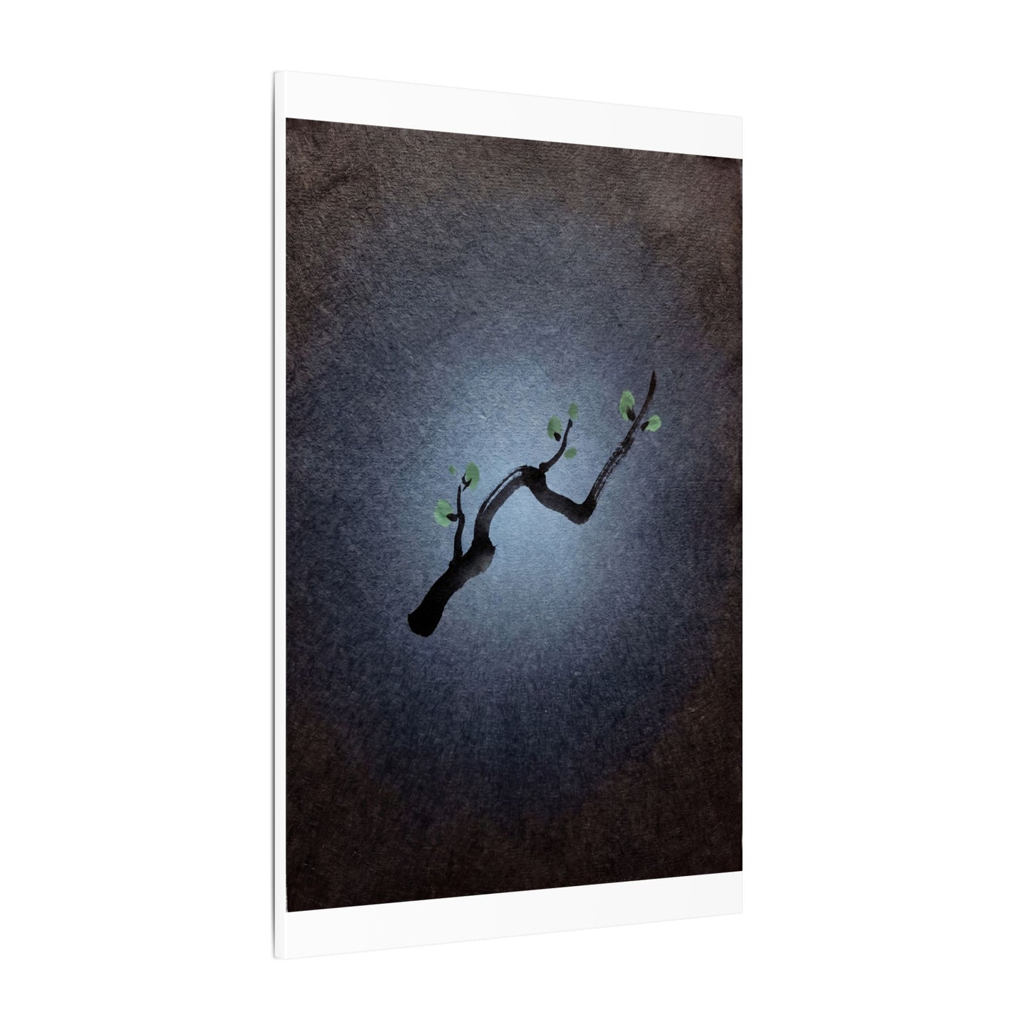 Ink Brushstroke Canvas Art | Spring Dark Japandi Moody Minimal Art