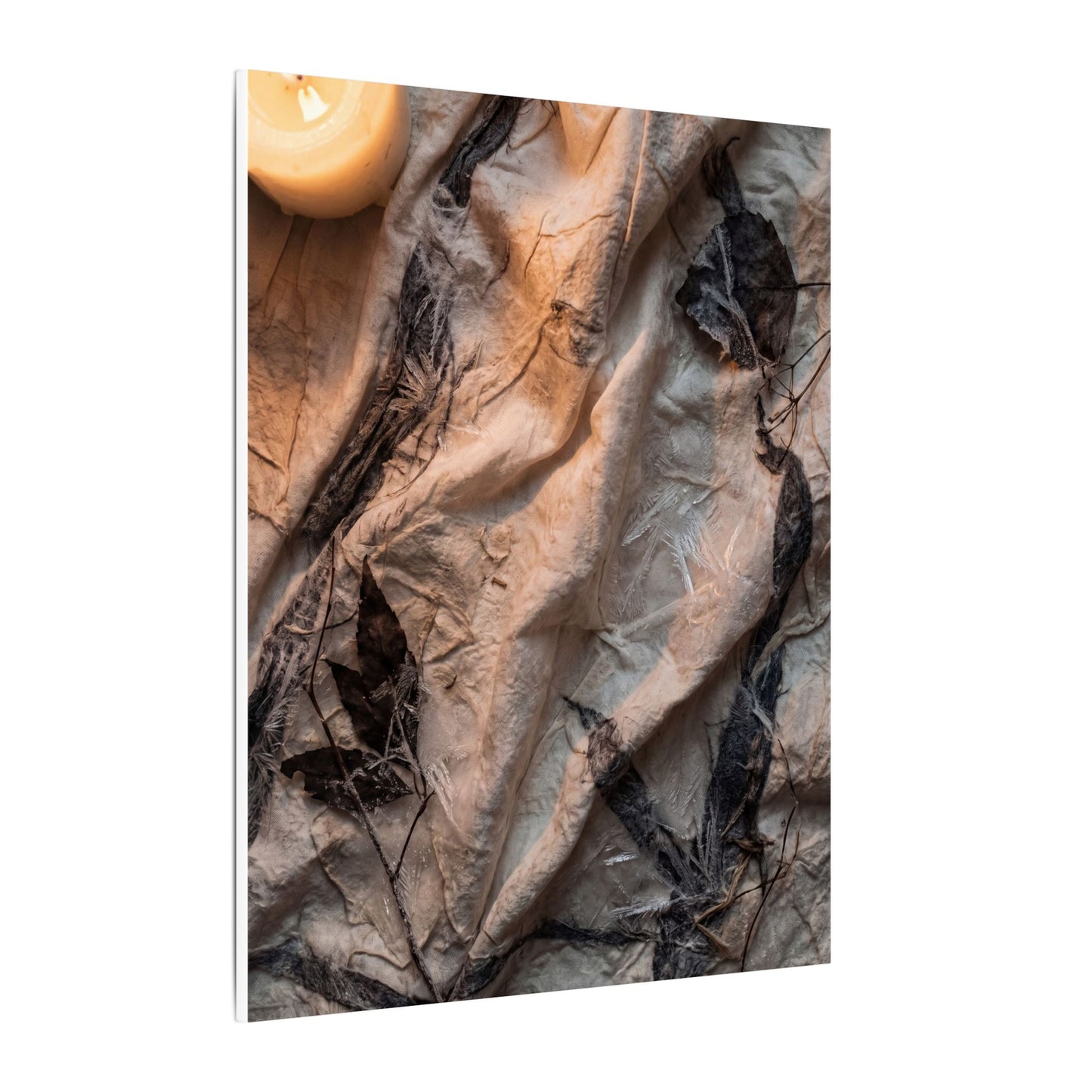 Candlelight Silk Drape Canvas Art - Japandi Mono No Aware