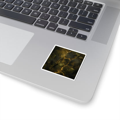 Golden Hour Cracked Earth Sticker - Dark Japandi Shibui