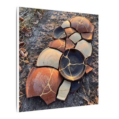 Winter Broken Pottery Gold Vein Canvas Art | Beautiful Decor
