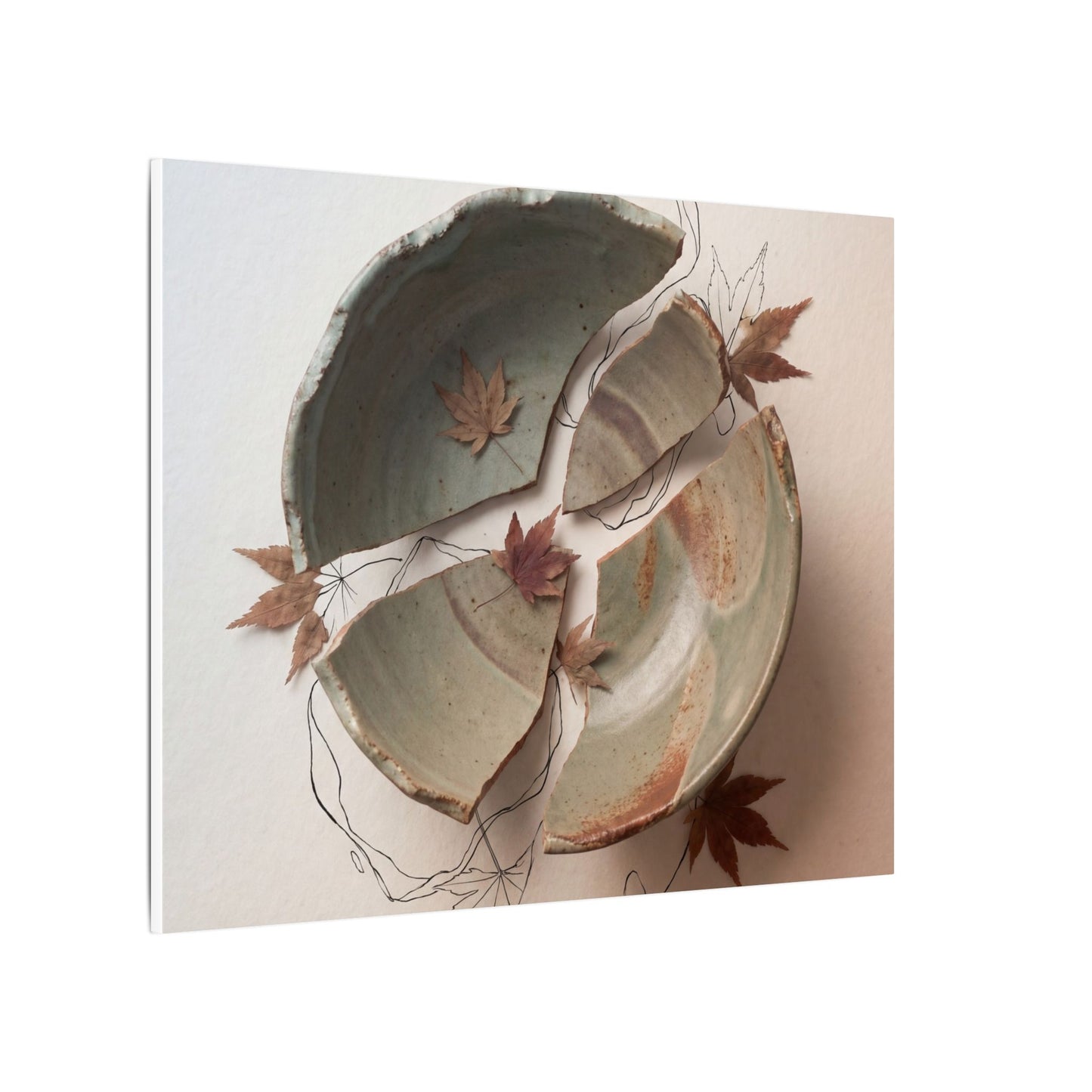 Dawn Ceramic Bowl Canvas Art - Japandi Fukinsei