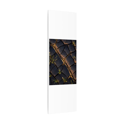 Kintsugi Cracked Earth in Golden Hour | Gold Vein Canvas Art