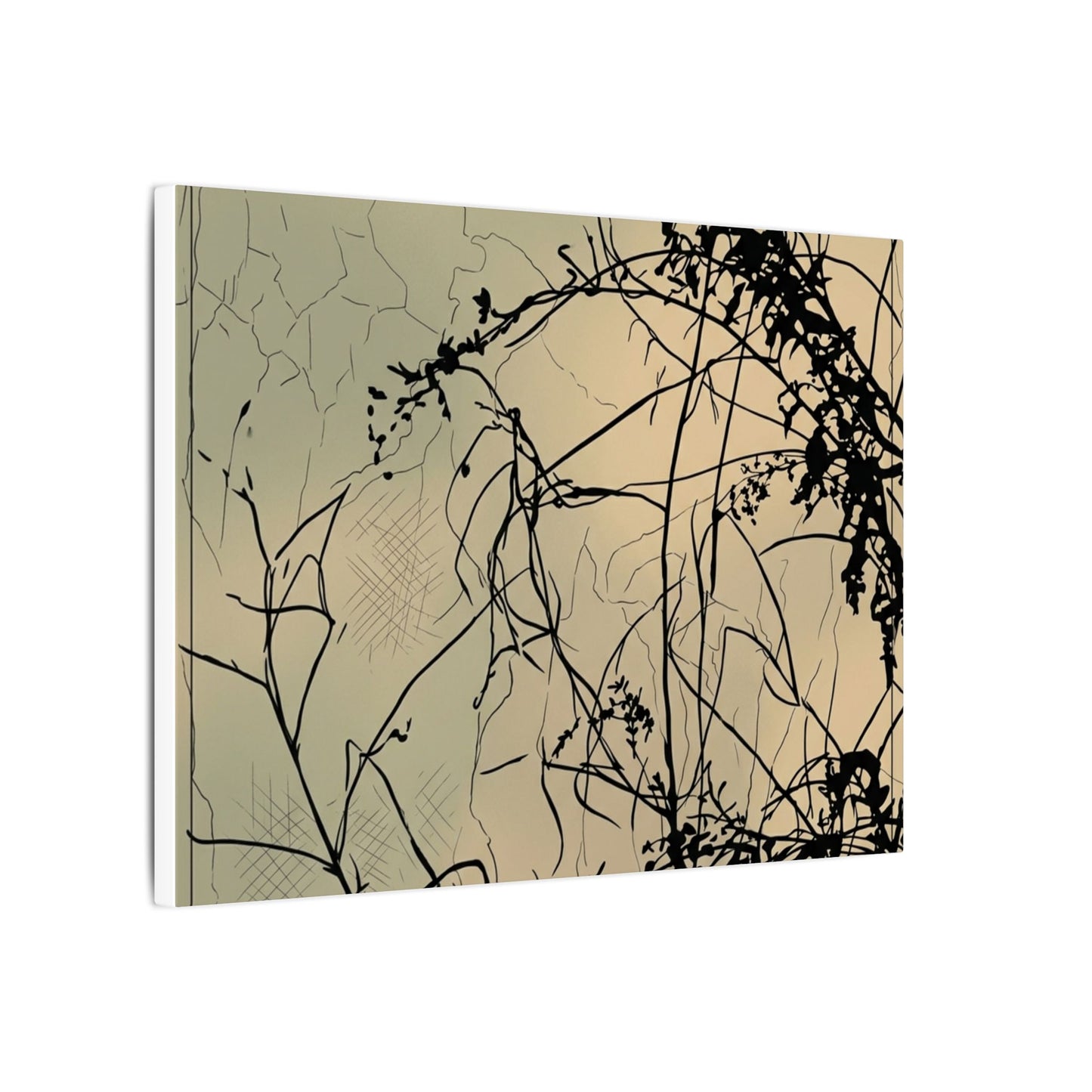 Golden Hour Shadow Play Canvas Art - Japandi Mono No Aware