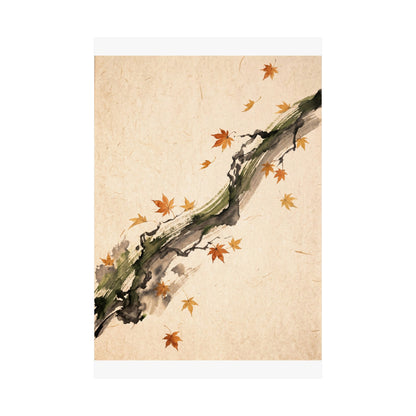 Ma Ink Brushstroke Wall Art Print - Zen Ukiyo E Inspired