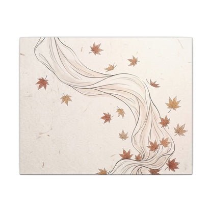 Japandi Silk Drape in Dawn | Minimal Line Canvas Art