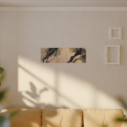 Japandi Shadow Play in Golden Hour | Watercolor Canvas Art